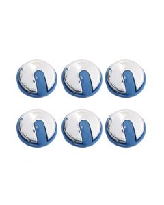 hihaha 8Pcs Round Car Door Sticker Protector Silver Tone Blue