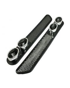 hihaha 2 Pcs Silver Tone Black Soft Plastic Car Door Bumper Guard Sticker