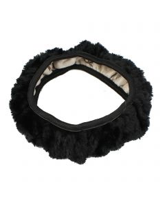 hihaha Cars Antislip Plush Stretchy Shield Case Steering Wheeling Cover Black