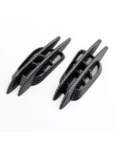 hihaha 2 Pcs Black Carbon Fiber Car Exterior Decorative Side Air Flow Vent Stickers