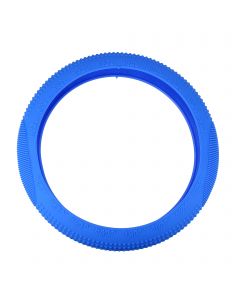 hihaha Car Blue 33cm-46cm Dia Silicone Nonslip Steering Wheel Cover Protector