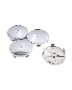 hihaha 4 Pcs 68mm Dia 5 Lugs Auto Car Tire Wheel Rim Center Hub Caps Cover Silver Tone