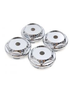 hihaha 4Pcs 68mm Dia 4 Lugs Car Vehicle Tire Wheel Center Hub Caps Cover Silver Tone