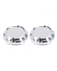 hihaha 2Pcs 64mm Dia 4 Lugs Car Vehicle Tire Wheel Center Hub Caps Cover Silver Tone