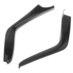 hihaha 2pcs Carbon Fiber Pattern Gear Shift Box Panel Frame Cover Trim for Honda Civic 2016-2020