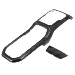 hihaha Carbon Fiber Pattern Gear Shift Box Panel Frame Cover Trim for Wrangler 2018-2020